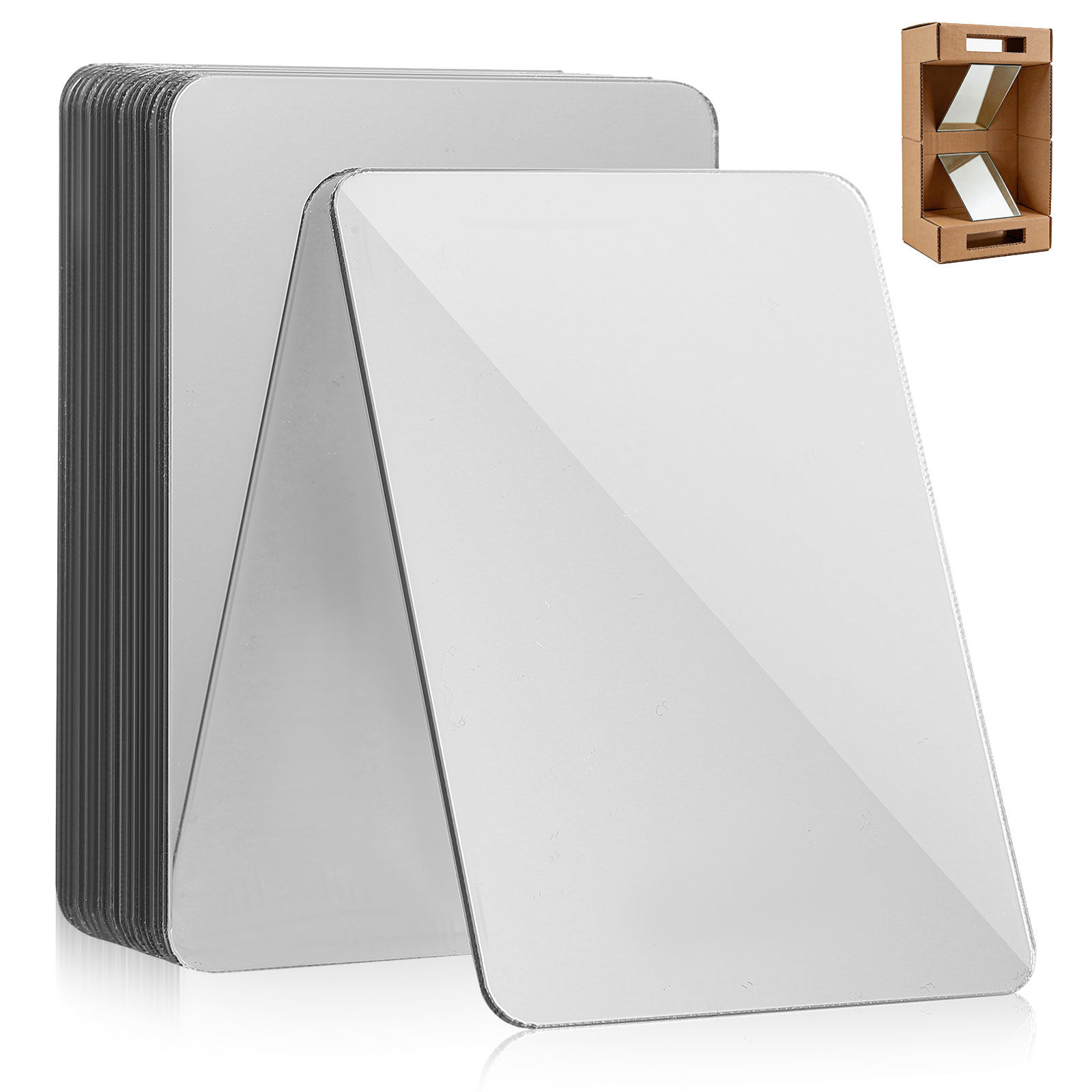 Science Project Diy - 20Pcs Acrylic Mirror Tiles Soft Mini